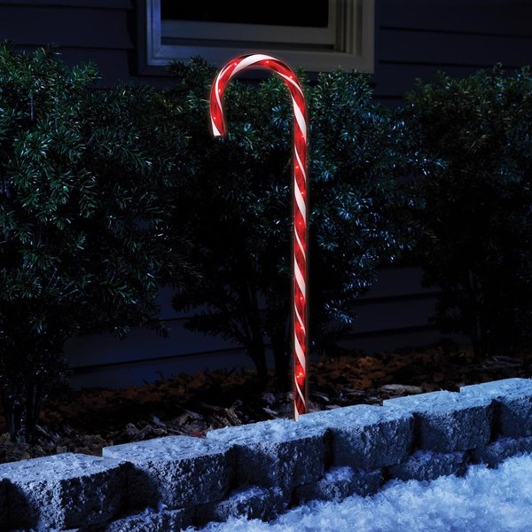 Celebrations Clear 27 in. Lighted Candy Cane Pathway Decor 21254-71